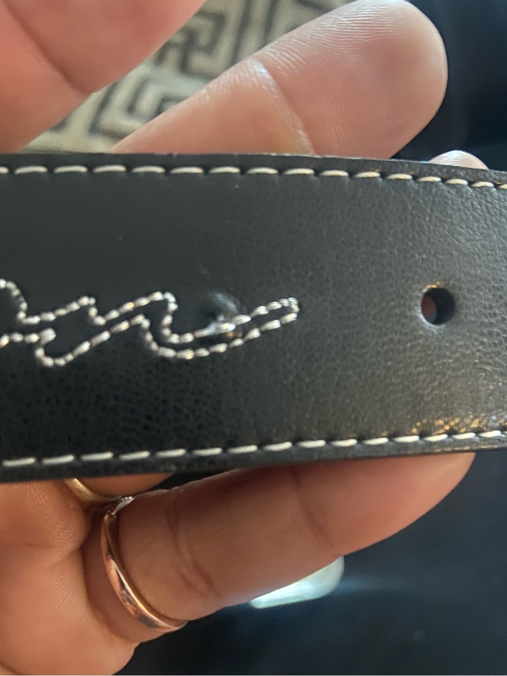 Men’s True Religion Men's Black Giddy Up Western Buckle Belt - Picture 4 of 6